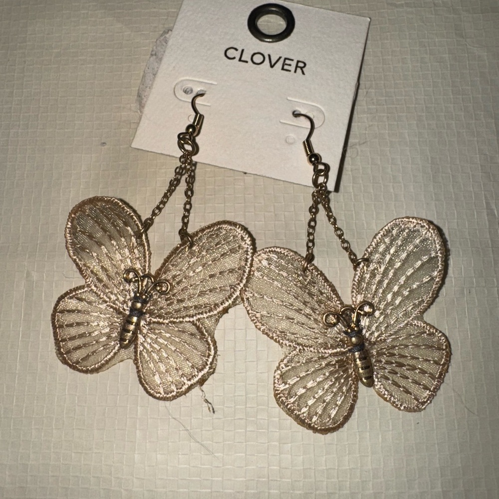 Gold Butterfly Earrings